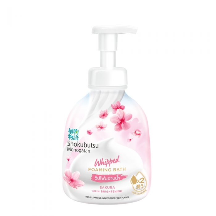 SHOKUBUTSU MONOGATARI Whipped Foaming Bath Sakura Skin Brightening