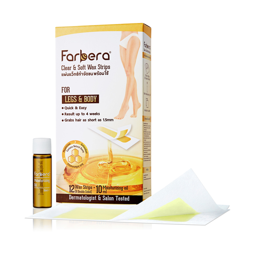 FARBERA - Clear & Soft Wax Strips For Legs & Body