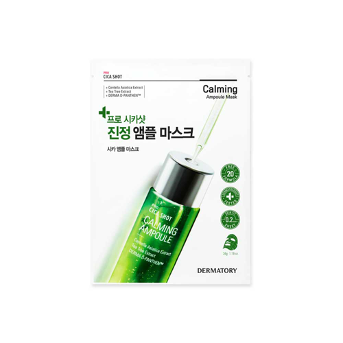 DERMATORY Pro Cica Shot Calming Ampoule Mask