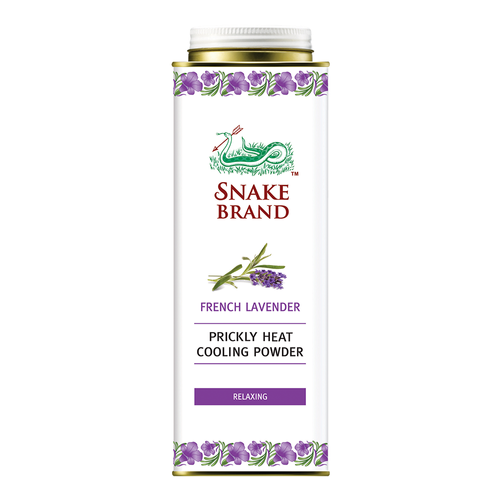 SNAKE BRAND Prickly Heat Cooling Powder Lavender