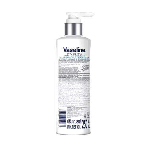 VASELINE - Pro Derma Moisturizing With Hyaluronic Acid Body Lotion