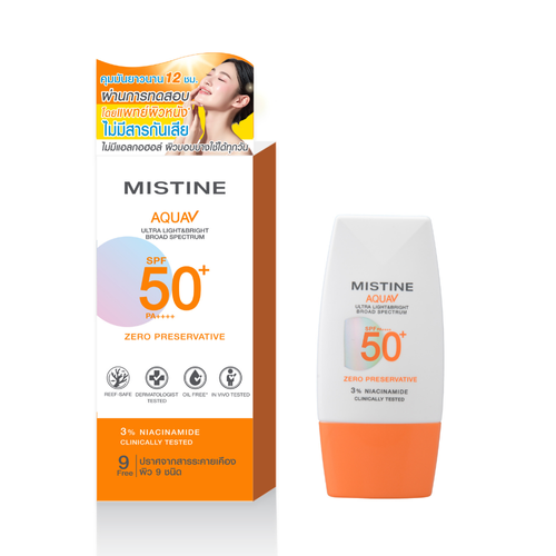 MISTINE - Aqua V Ultra Light&Bright Sunscreen SPF50+PA++++