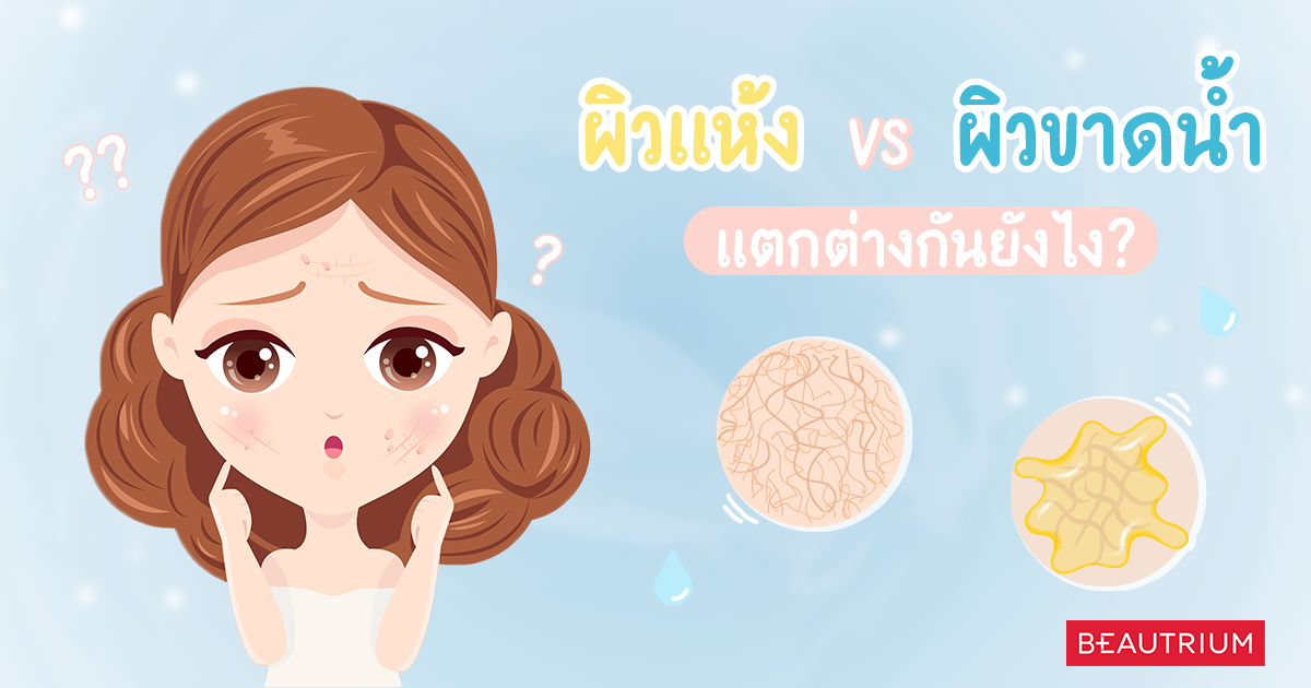 ผิวขาดน้ำ VS ผิวแห้ง !! แตกต่างกันยังไง? พร้อมวิธีบำรุงผิวให้ชุ่มชื้นอิ่มน้ำ