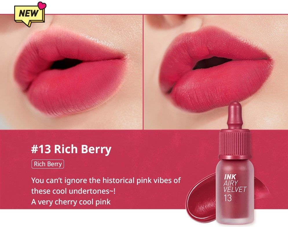 PERIPERA Ink Airy Velvet สี 13 Rich Berry