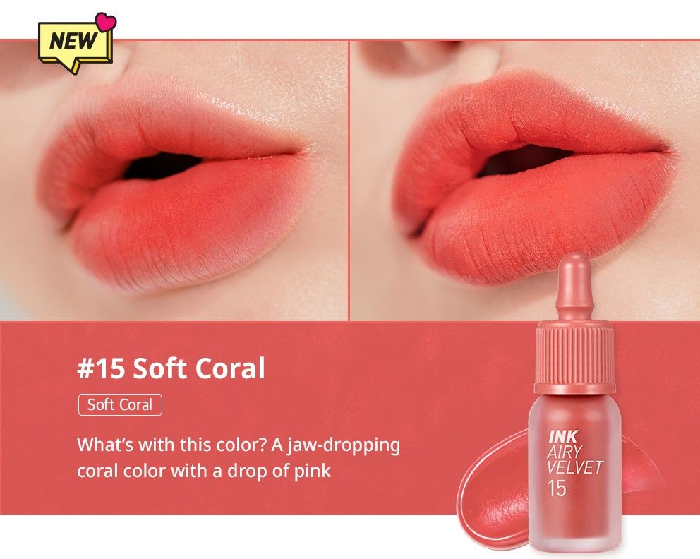 PERIPERA Ink Airy Velvet สี 15 Soft Coral﻿