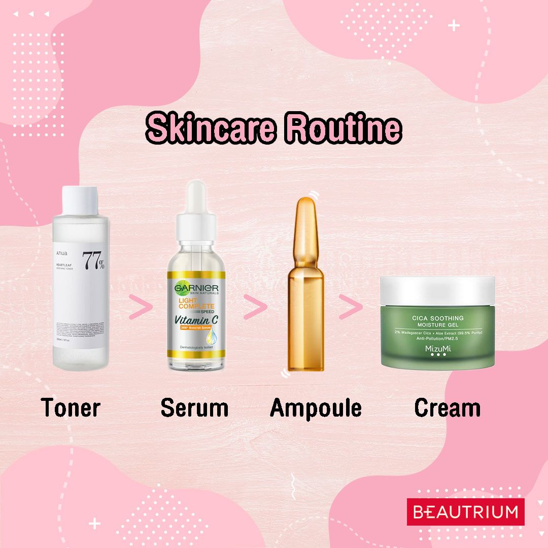 Skincare Routine with Ampoule