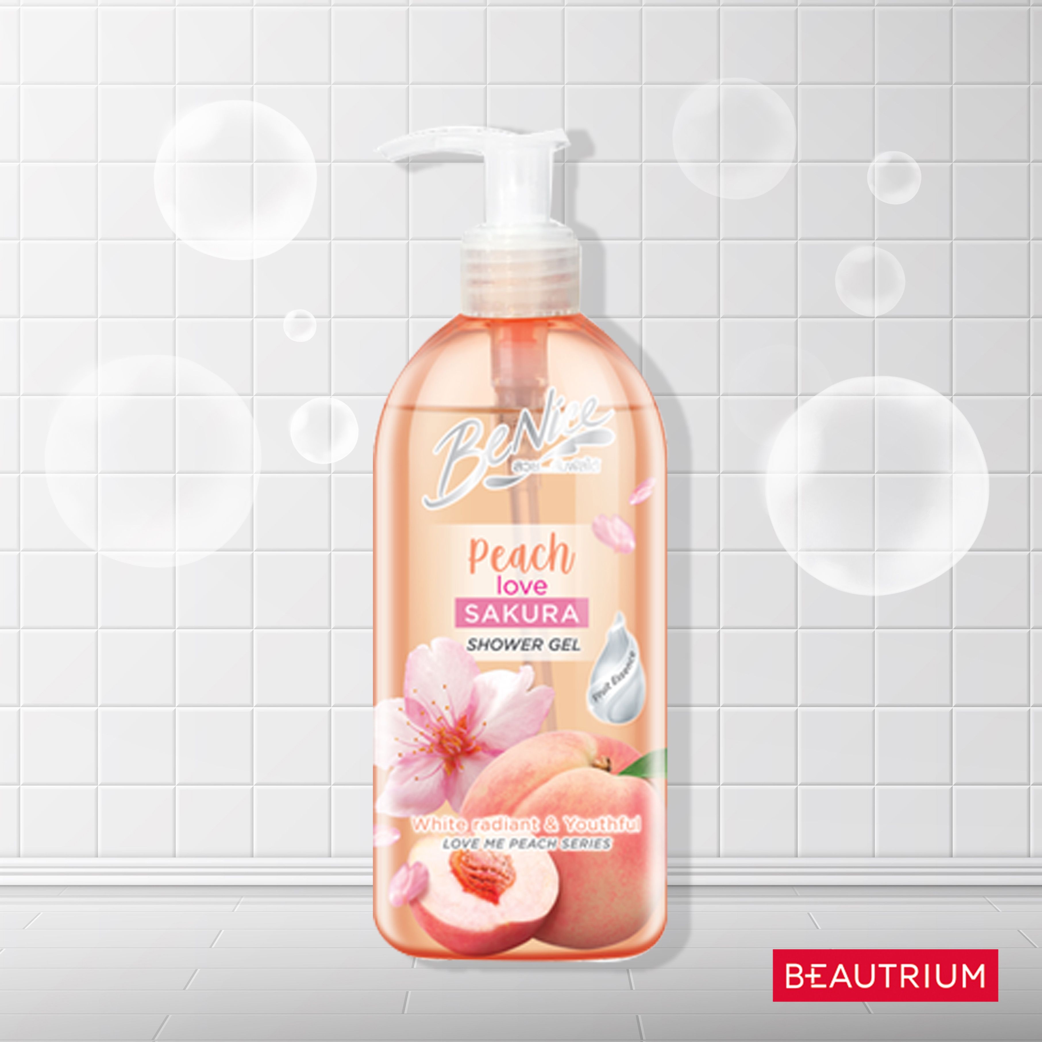 BENICE Peach Love Sakura Shower Gel