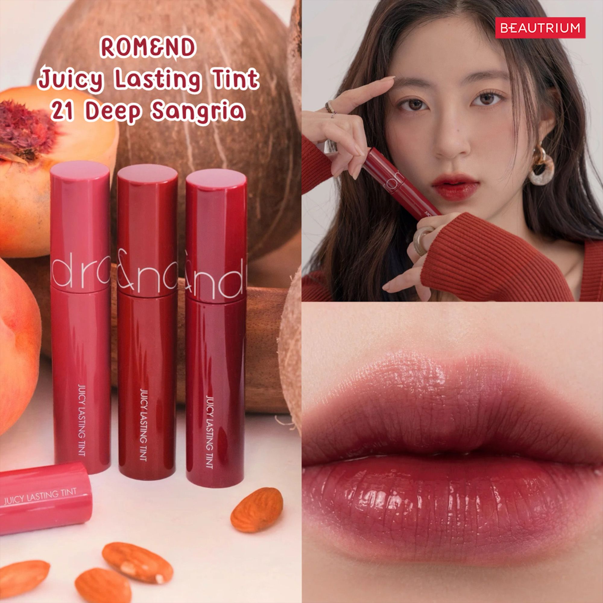 ROM&ND Juicy Lasting Tint 21 Deep Sangria